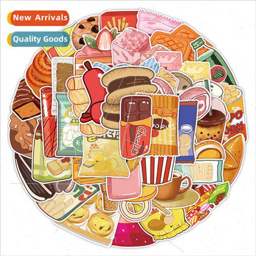 50 pcs of casual food graffiti stickers computer cell phone