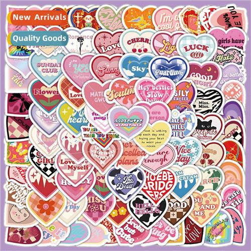 100 pcs of love stickers cute heart-shaped letters diy handb