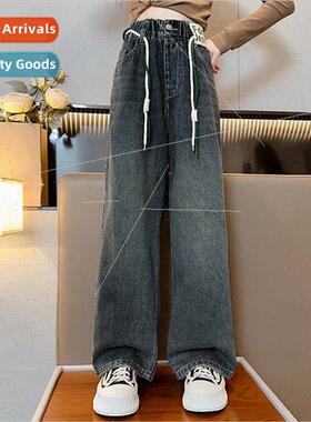 Girls jeans spring and autumn  2023 new childrens clothing g