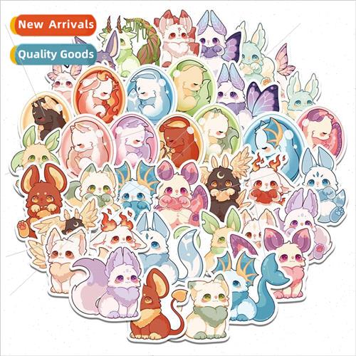 50 fantasy creatures handbook stickers DIY luggage cell phon