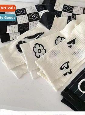 Skeleton mesh socks female spring and fall  white stockings