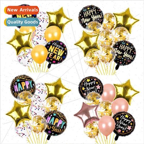 Happy New Year Set 2024 New Year Theme Balloon Aluminum Film
