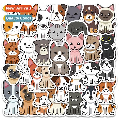 33 cartoon kitten puppy cute stickers luggage cell phone ref