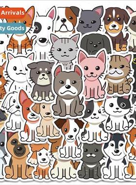 33 cartoon kitten puppy cute stickers luggage cell phone ref