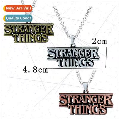 Stranger Things Alphabet Pendant Necklace