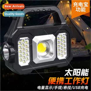ght Portable Work Emergenc USB Flashlight Solar COB