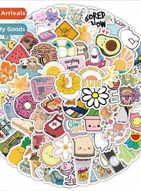 100 cartoon small fresh graffiti childrens stationery luggag