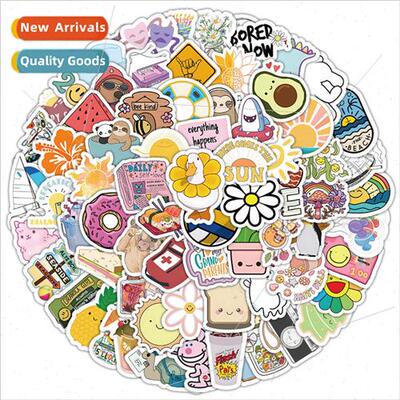 100 cartoon small fresh graffiti childrens stationery luggag
