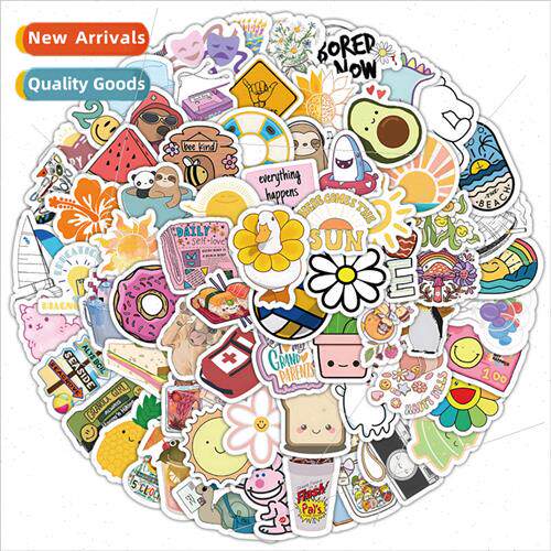 100 cartoon small fresh graffiti childrens stationery luggag