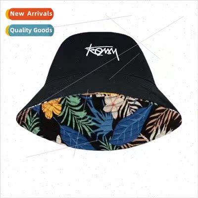Korean ins  double-sided fishermans hat Hawaii female big he