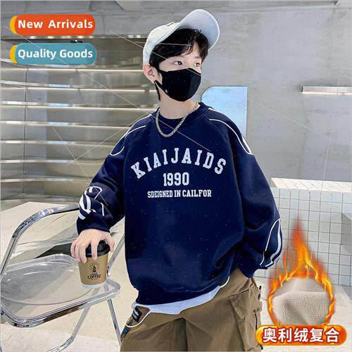 Boys round neck thick sweater fashion loose sports  of the l