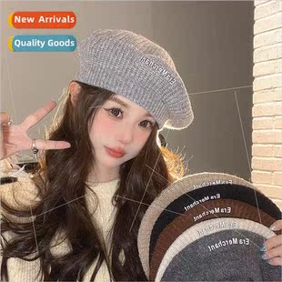 face Korean fall beret warm small show winter and female Hat