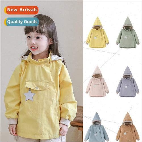Childrens windproof waterproof windbreaker jacket mat elf ca