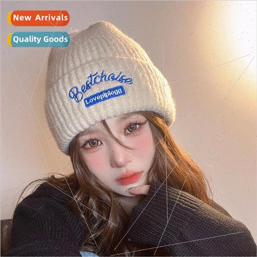 Korea  knitted cap autumn and winter woolen cap female ins w