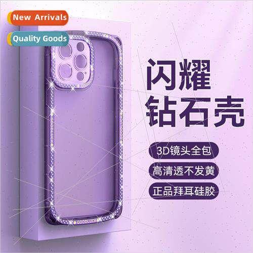 适用 iPhone14Promax inlaid rhinestone phone case 13pro creat