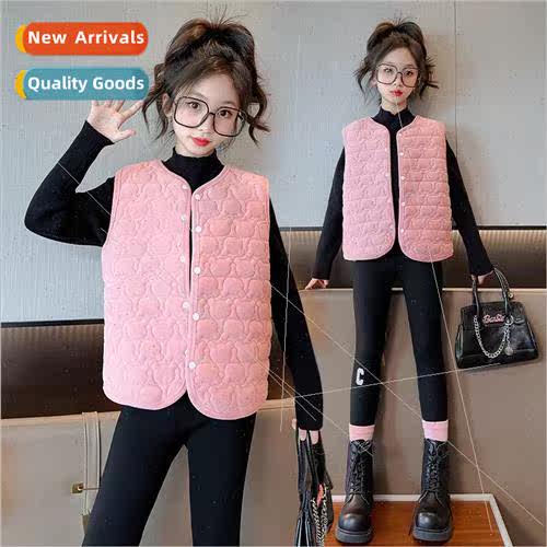 Girls fall and winter down cotton vest children thickened wa