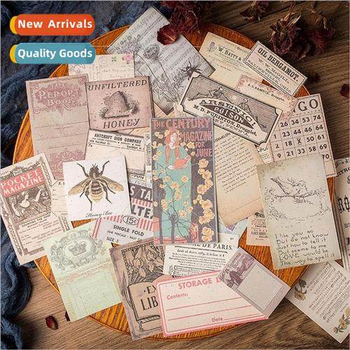 junk journal vintage material handbook stickers package post