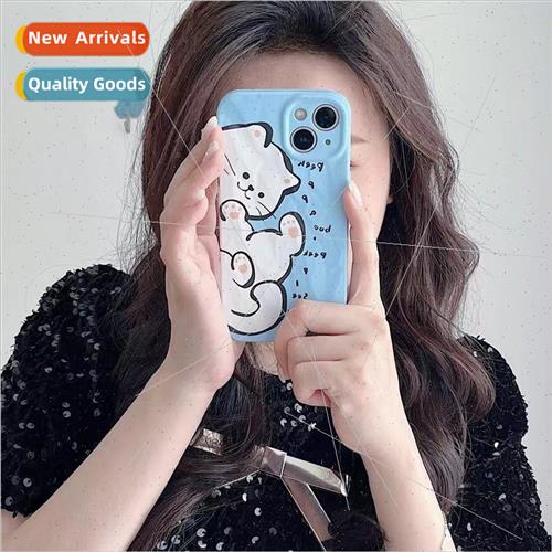 INS Korean  cute cat IPhone14ProMax glitter stand Apple 13 p