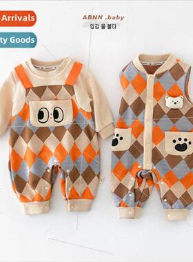 Baby autumn dress full moon boy and girl baby color matching