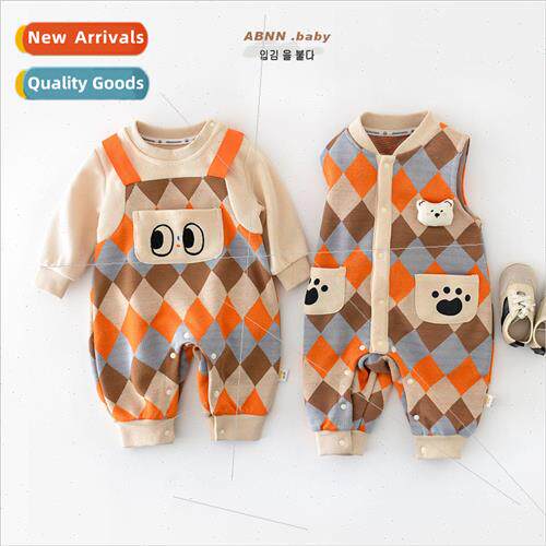 Baby autumn dress full moon boy and girl baby color matching