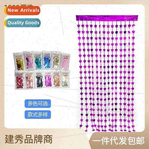 1*2 meters bright pentagram rain curtain stars rain curtain