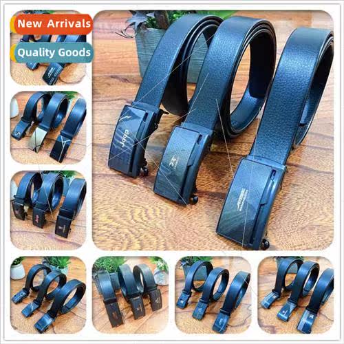 Korea mens 4.0 lychee grain running rivers automatic buckle