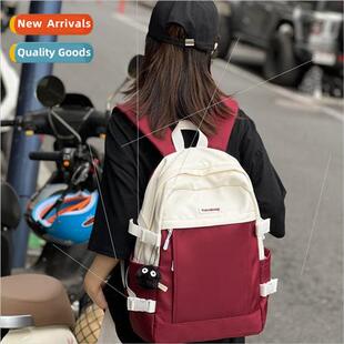 Japanese 适用eign  students hit the color shoulder bag casua