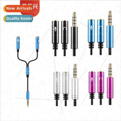 Headset microphone audio splitter adapter 3.5 one-point-two