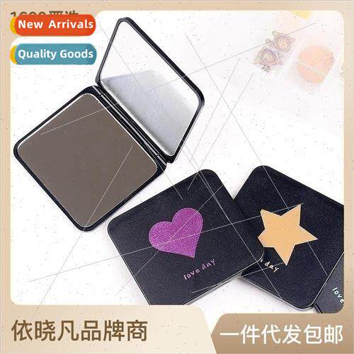 Small mirror portable mini makeup mirror double-sided portab