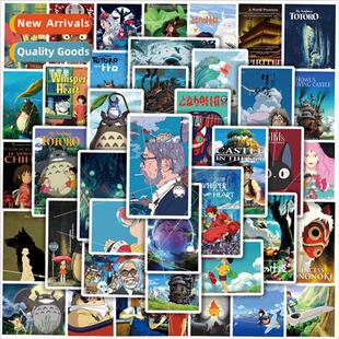 50 new anime Hayao Miyazaki graffiti stickers bicycle comput