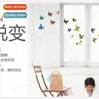 AY1043A81 butterflies colorful transparent stickers fashion
