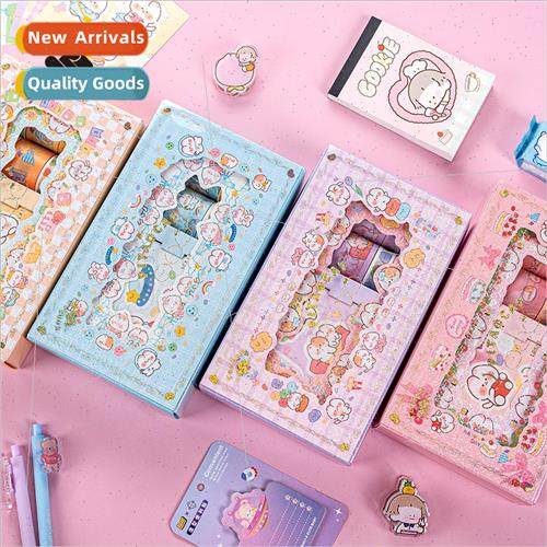 She 10x10 stickers tape set cute cartoon cartoon  fart peach