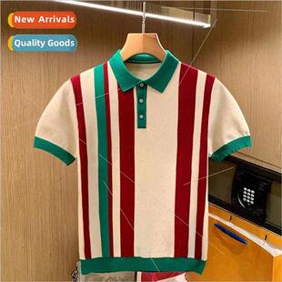fashion Slim lapel British Italian mens sweater elega luxury