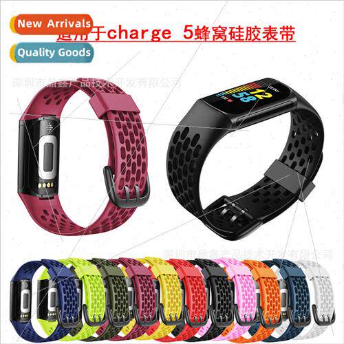 适用 fitbit charge5 sports watch band charge5 honeycomb loop