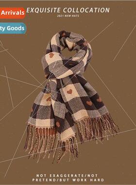 New love beige curry scarf men and women with fashion faux c