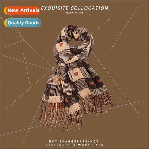 New love beige curry scarf men and women with fashion faux c