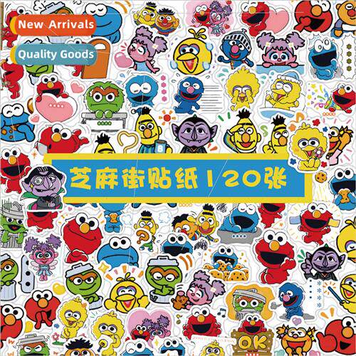 120/2 sets of -repeating Sesame Set stickers cartoon cute ch
