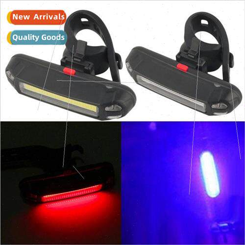 New mountain bike LED warning light USB charging high bright