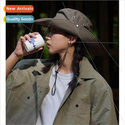New fisherman hat female mountain system camping drawstring