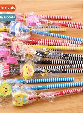 Cartoon pencil with eraser creative childrens hb pencil elem