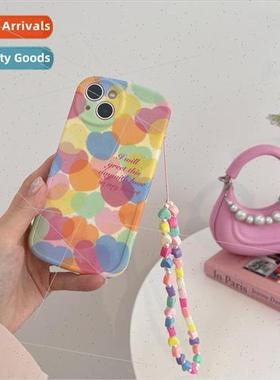 Korean  full screen colorful love heart 适用 iPhone12/11Prom