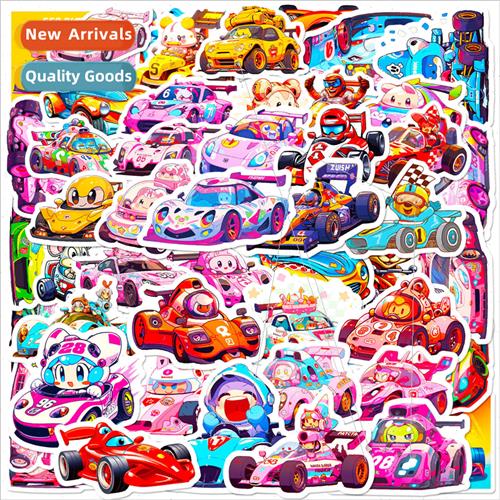50 cartoon racing car stickers TEMU new modification cool Ca
