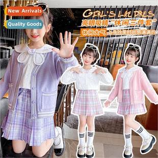 Girls fall and winter jk uni适用m skirt set children college
