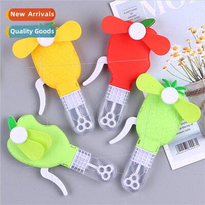Cartoon fruit handheld bubble fan portable student dormitory