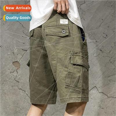 Work shorts male ins hundred Japanese nd casual loose five p