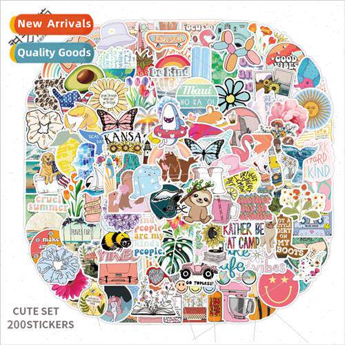 200 ins summer fresh graffiti stickers luggage car laptop re