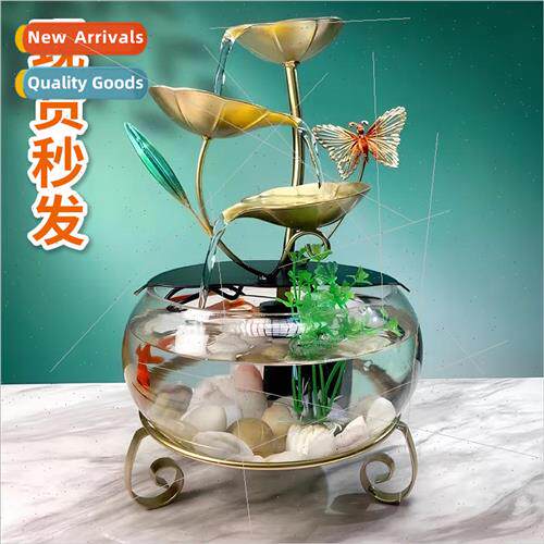 Flowing water ornaments desktop fountain feng shui pool fish
