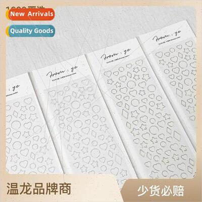 Korea vertical stripes stars love drops cross laser gold and