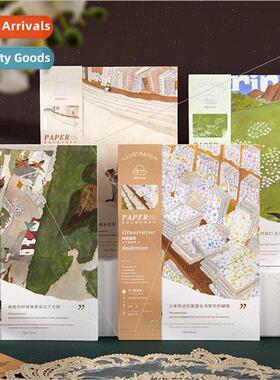 B5 Wireless Glued 40P Journal Book Blue lence Series Creativ