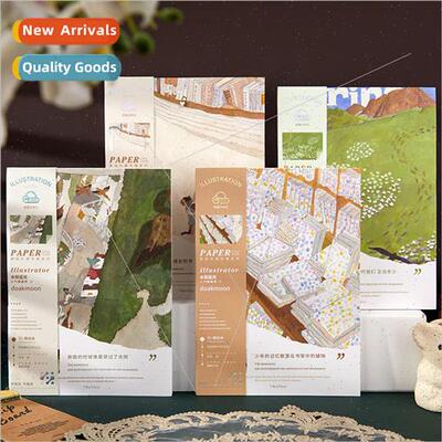 B5 Wireless Glued 40P Journal Book Blue lence Series Creativ